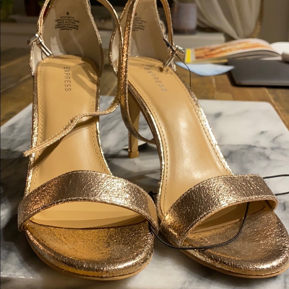 Rose Gold Ankle Strap Heel from Express - Picture 4 of 8